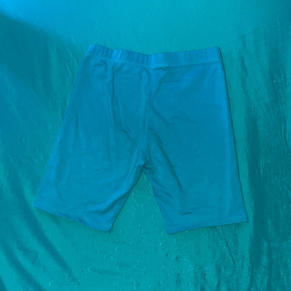 TEAL BIKER SHORTS